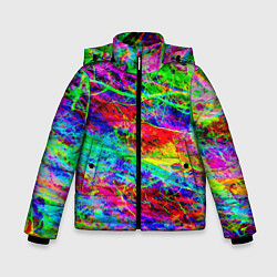 Куртка зимняя для мальчика Пожар в лесу, цвет: 3D-черный