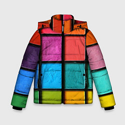 Зимняя куртка для мальчика Абстрактный набор красок-паттернов