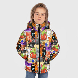 Куртка зимняя для мальчика Котики-такие котики, цвет: 3D-красный — фото 2