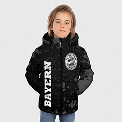 Куртка зимняя для мальчика Bayern sport на темном фоне: символ и надпись верт, цвет: 3D-черный — фото 2