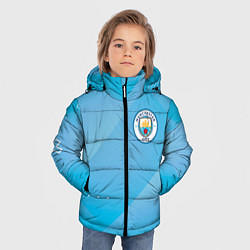 Куртка зимняя для мальчика Manchester city Голубая абстракция, цвет: 3D-светло-серый — фото 2