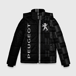 Зимняя куртка для мальчика Peugeot карбон абстракция