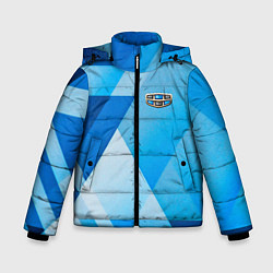 Куртка зимняя для мальчика Geely - абстракция треугольники, цвет: 3D-светло-серый