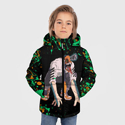 Куртка зимняя для мальчика Дэндзи на корточках, цвет: 3D-черный — фото 2