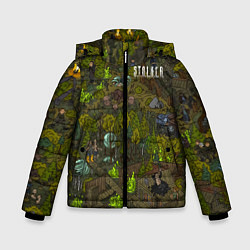 Куртка зимняя для мальчика STALKER Болото, цвет: 3D-черный