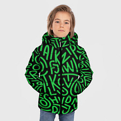 Куртка зимняя для мальчика Каллиграффити, цвет: 3D-черный — фото 2