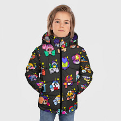 Куртка зимняя для мальчика Особые значки пины Бравл Старс редкие, цвет: 3D-красный — фото 2