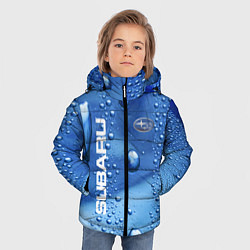Куртка зимняя для мальчика Subaru - капли, цвет: 3D-черный — фото 2