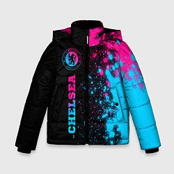 Куртка зимняя для мальчика Chelsea - neon gradient: по-вертикали, цвет: 3D-черный