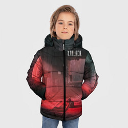 Куртка зимняя для мальчика STALKER Кот Смотрит В Окно Во Время Выброса, цвет: 3D-красный — фото 2