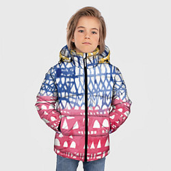 Куртка зимняя для мальчика Абстракция Город Эдварда Мунка, цвет: 3D-черный — фото 2