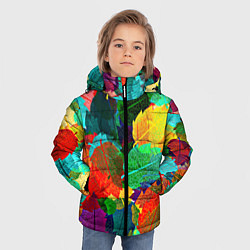 Куртка зимняя для мальчика Colored leaves, цвет: 3D-красный — фото 2
