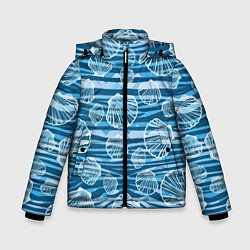 Зимняя куртка для мальчика Паттерн из створок ракушки - океан