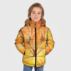 Куртка зимняя для мальчика Волшебные лепестки, цвет: 3D-светло-серый — фото 2