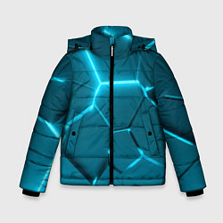 Зимняя куртка для мальчика Ледяные неоновые геометрические плиты