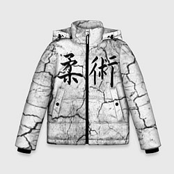 Куртка зимняя для мальчика Джиу-Джитсу : Потресканная земля, цвет: 3D-черный