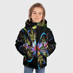 Куртка зимняя для мальчика Необычный абстрактный узор, цвет: 3D-красный — фото 2