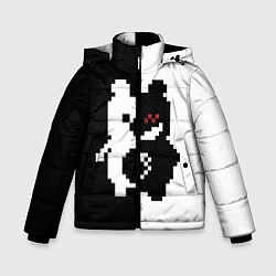 Куртка зимняя для мальчика Monokuma pixel, цвет: 3D-светло-серый