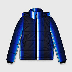 Куртка зимняя для мальчика Неоновое синее свечение, цвет: 3D-красный