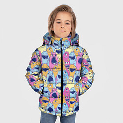 Куртка зимняя для мальчика Монстры пушистые, цвет: 3D-черный — фото 2