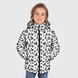 Куртка зимняя для мальчика Череп без челюсти, цвет: 3D-светло-серый — фото 2
