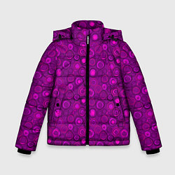 Зимняя куртка для мальчика Абстрактный неоновый узор Фуксия