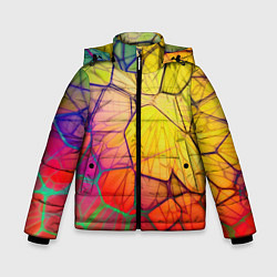 Зимняя куртка для мальчика Абстрактные цветные фигуры