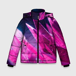 Куртка зимняя для мальчика Розовые кристаллы, цвет: 3D-светло-серый