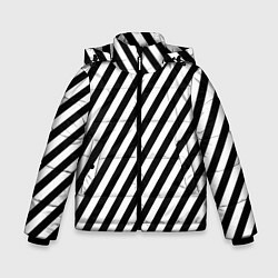 Зимняя куртка для мальчика Черно-белые полоски