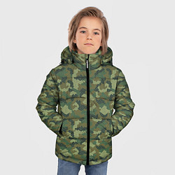Куртка зимняя для мальчика Милитари звезда мини, цвет: 3D-черный — фото 2