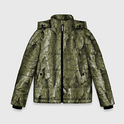 Куртка зимняя для мальчика Кора дуба - текстура, цвет: 3D-красный