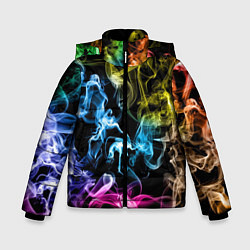 Куртка зимняя для мальчика Эйфория в дыму, цвет: 3D-черный