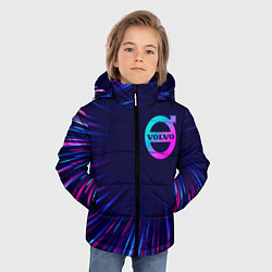 Куртка зимняя для мальчика Volvo neon speed lines, цвет: 3D-черный — фото 2