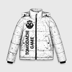 Куртка зимняя для мальчика Tomodachi Game glitch на светлом фоне: по-вертикал, цвет: 3D-черный