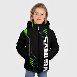 Куртка зимняя для мальчика Samurai - Зеленые технологии, цвет: 3D-черный — фото 2