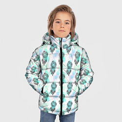 Куртка зимняя для мальчика Ловцы снов на пастельном фоне, паттерн, цвет: 3D-светло-серый — фото 2