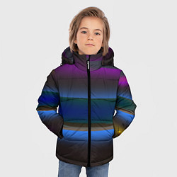 Куртка зимняя для мальчика Космос неон планета земля, цвет: 3D-светло-серый — фото 2