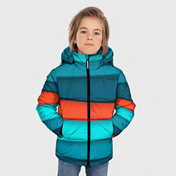 Куртка зимняя для мальчика Геометрические непараллельные пластины, цвет: 3D-черный — фото 2