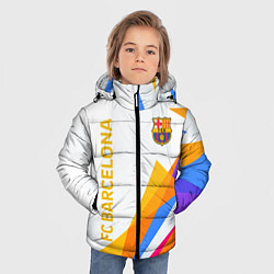 Куртка зимняя для мальчика Barcelona абстракция цветные геометрии, цвет: 3D-светло-серый — фото 2