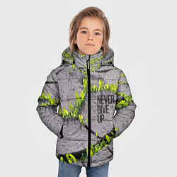 Куртка зимняя для мальчика Never give up - никогда не сдавайся прорасти сквоз, цвет: 3D-светло-серый — фото 2