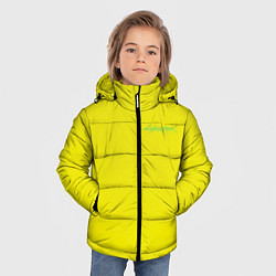 Куртка зимняя для мальчика Киберпанк - Лого Дэвида, цвет: 3D-светло-серый — фото 2