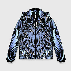 Куртка зимняя для мальчика Изображение волка, цвет: 3D-черный