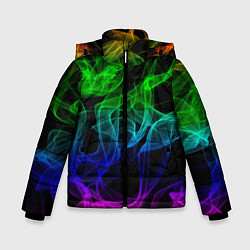 Зимняя куртка для мальчика Разноцветный неоновый дым