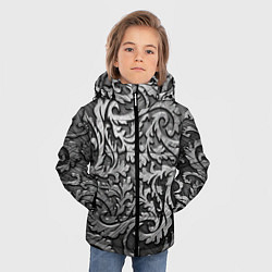 Куртка зимняя для мальчика Стальные узоры, цвет: 3D-черный — фото 2