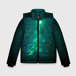 Зимняя куртка для мальчика Новогодняя неоновая кибер-елочка