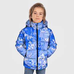 Куртка зимняя для мальчика Растительный орнамент - паттерн, цвет: 3D-красный — фото 2