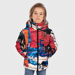 Куртка зимняя для мальчика Текстура из красок, цвет: 3D-светло-серый — фото 2