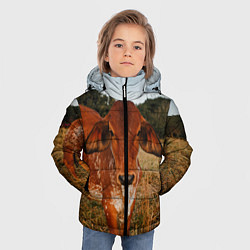 Куртка зимняя для мальчика Коровка на поле, цвет: 3D-красный — фото 2