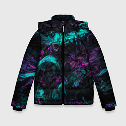 Куртка зимняя для мальчика Неоновые Коралы, цвет: 3D-светло-серый