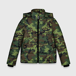 Зимняя куртка для мальчика Камуфляж лес - мелкий